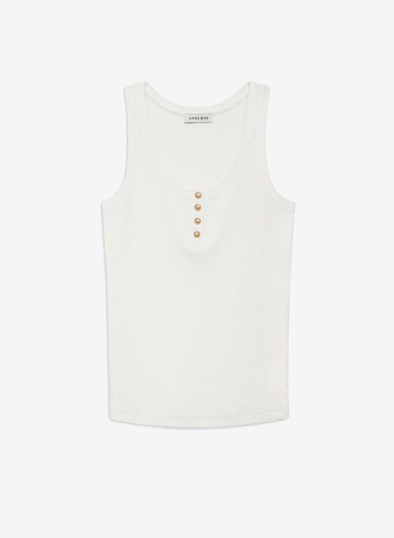 Anine Bing Alessia Tank Ivory