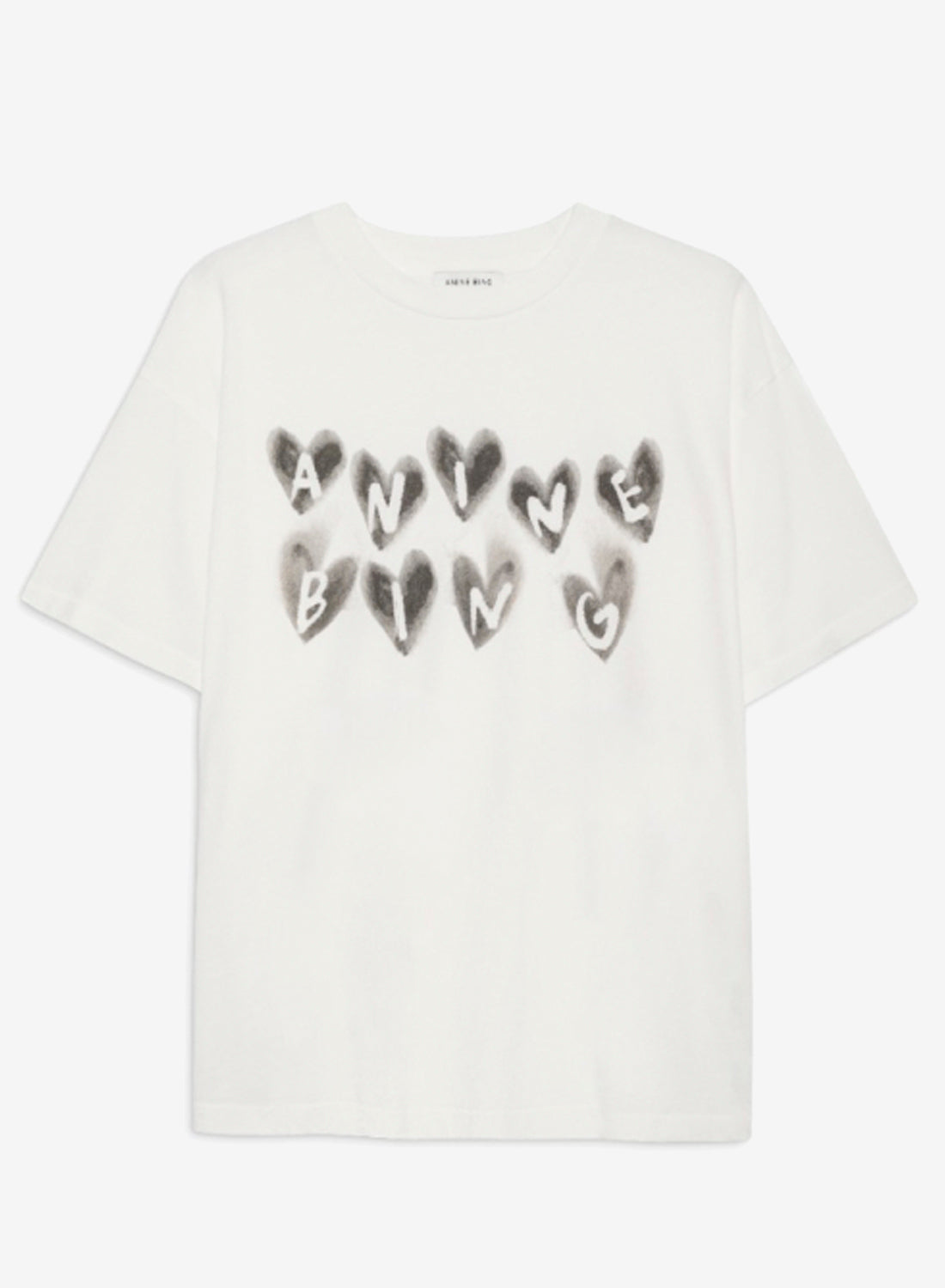 Anine Bing Cade Tee Hearts Ivory