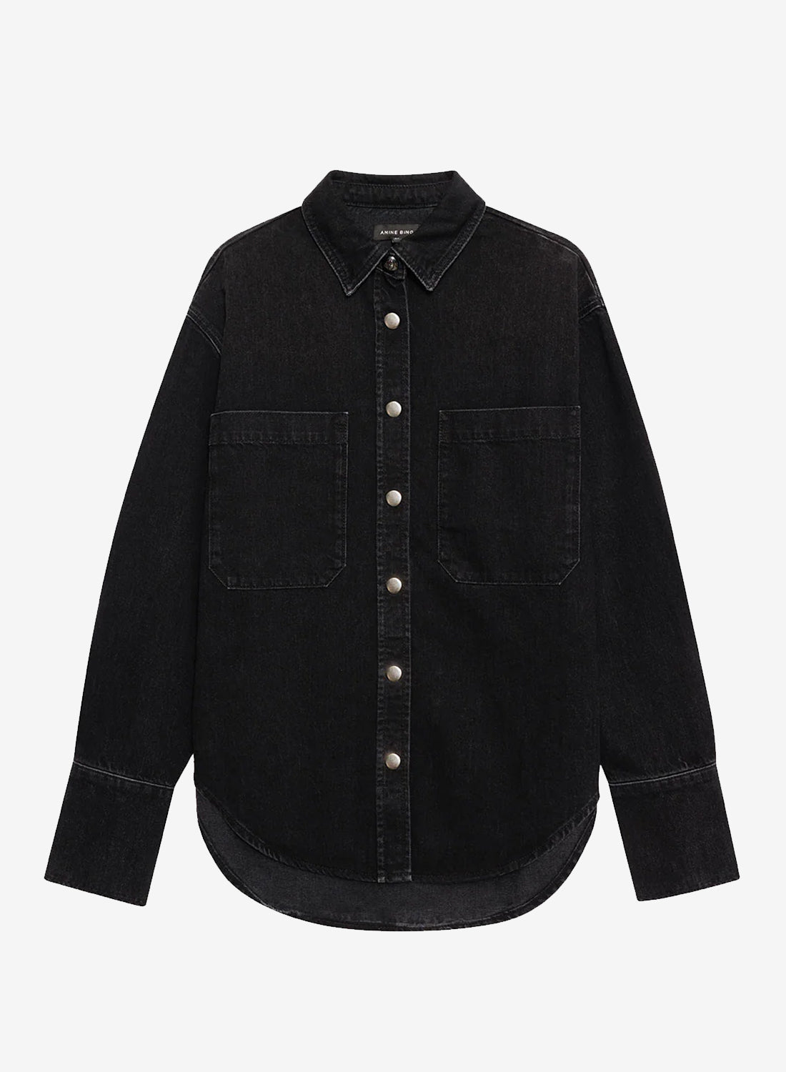 Anine Bing Dante Shirt Iron Black Denim