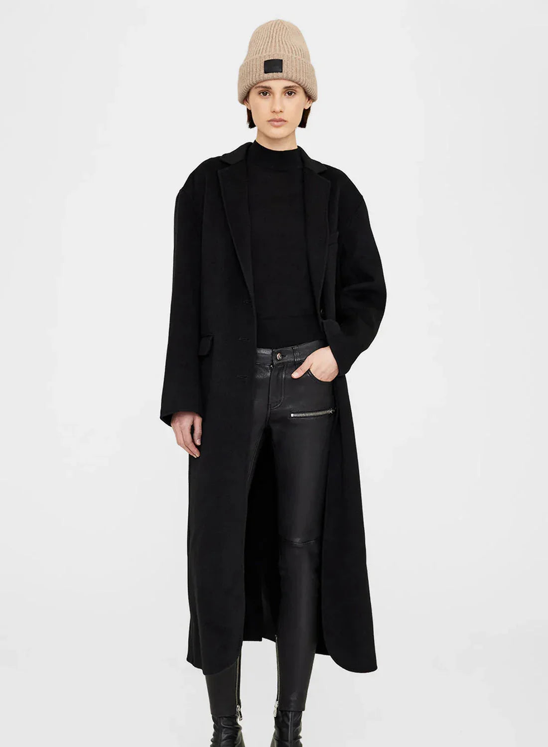 Anine Bing Elia Beanie Camel - Stilkompagniet.dk