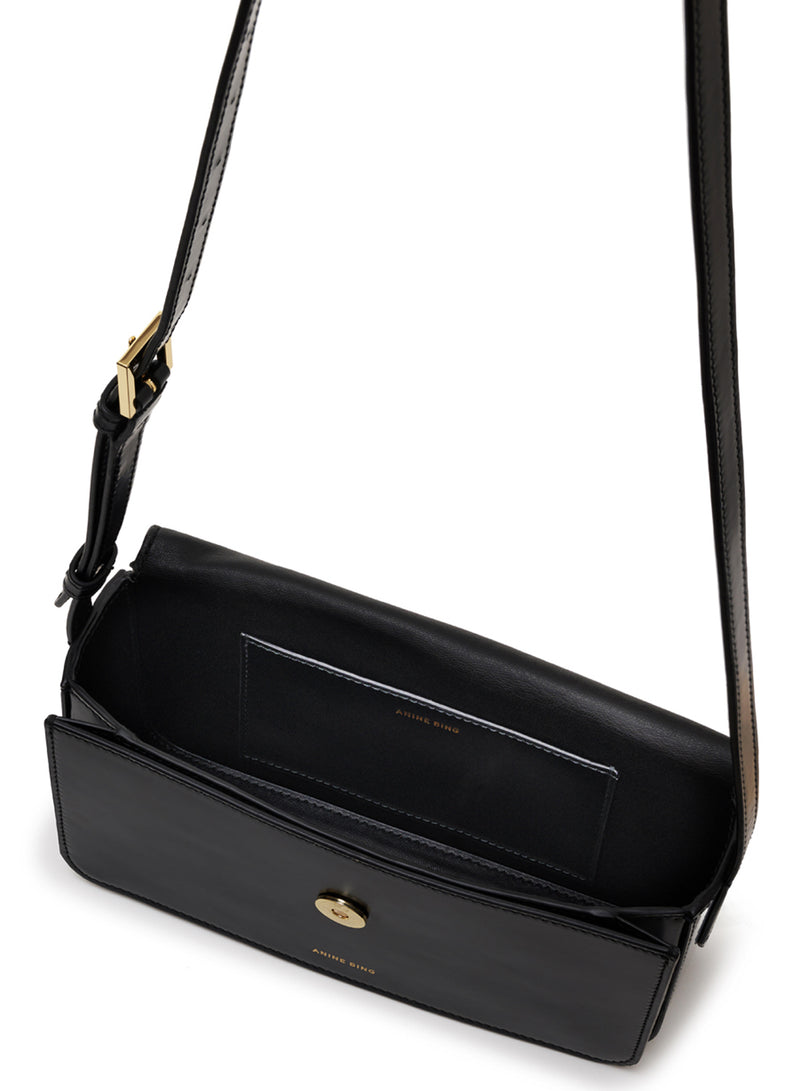 Anine Bing Elly Crossbody Bag High-Shine Black