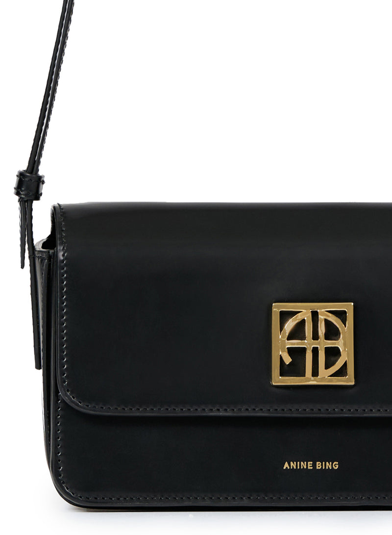 Anine Bing Elly Crossbody Bag High-Shine Black