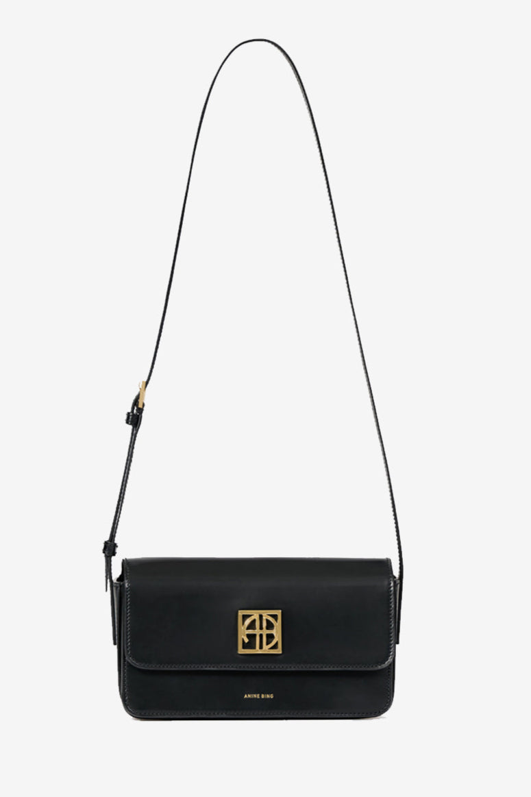 Anine Bing Elly Crossbody Bag High-Shine Black