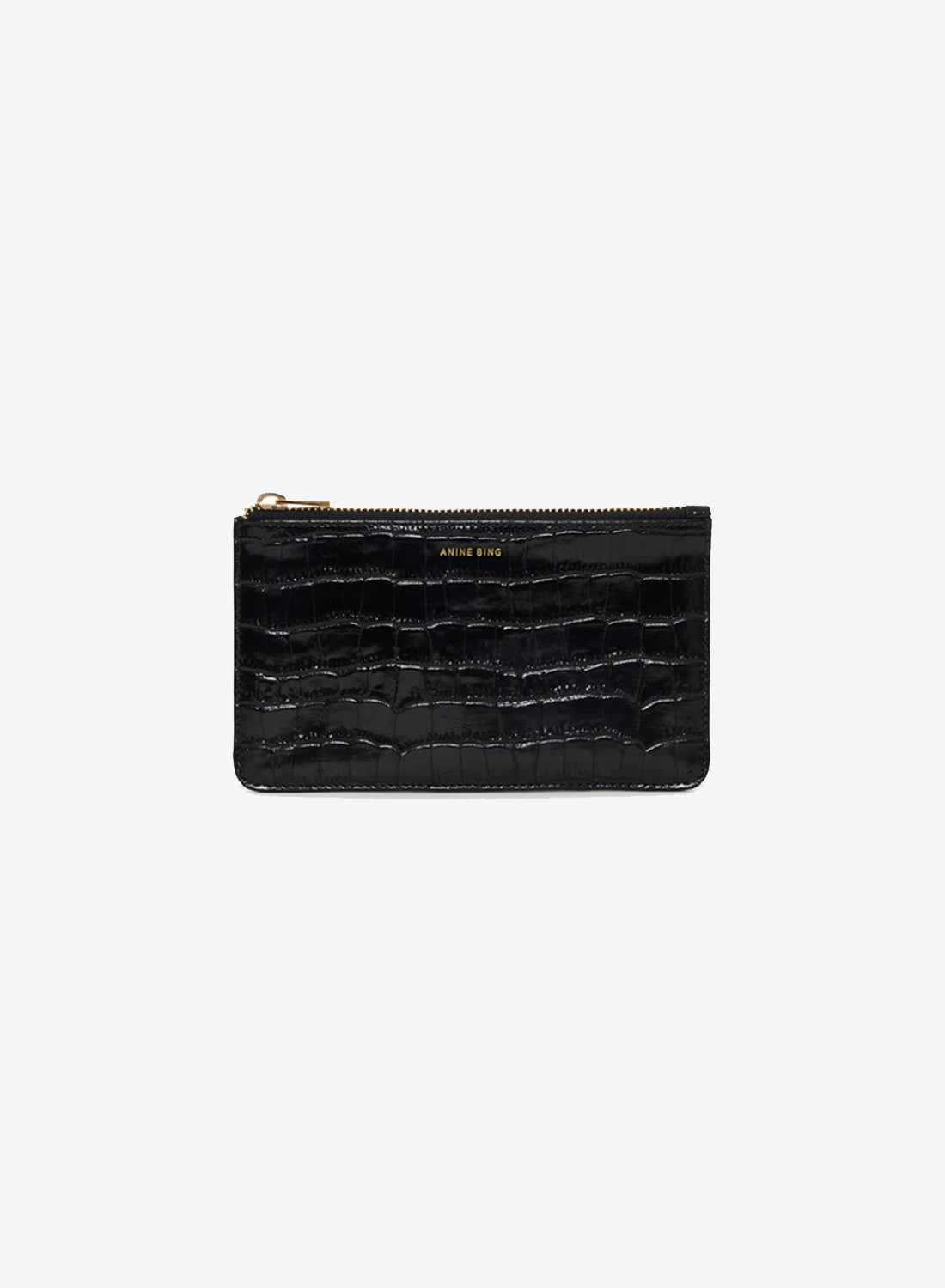 Anine Bing Elly Pouch Black Emblossed