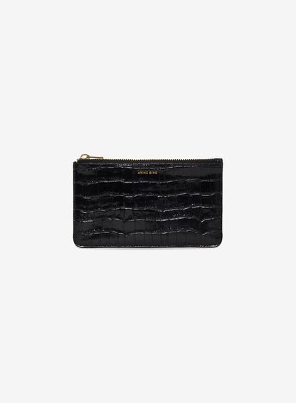 Anine Bing Elly Pouch Black Emblossed