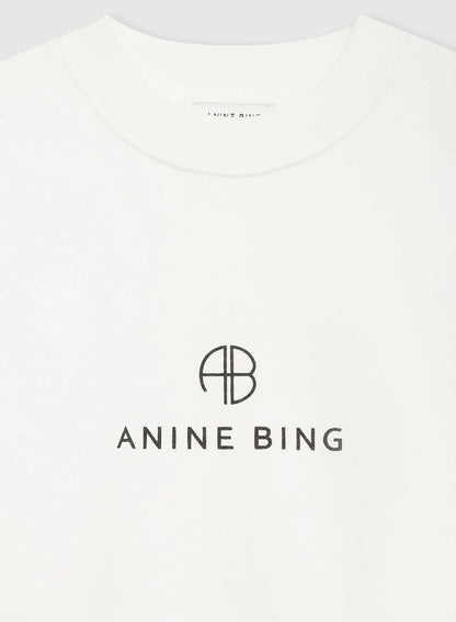 Anine Bing Jaci Sweatshirt Monogram Ivory