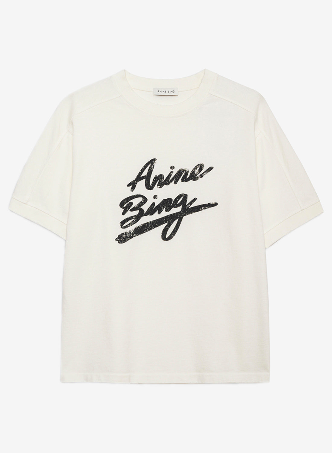 Anine Bing Jaylin Tee Signature Ivory