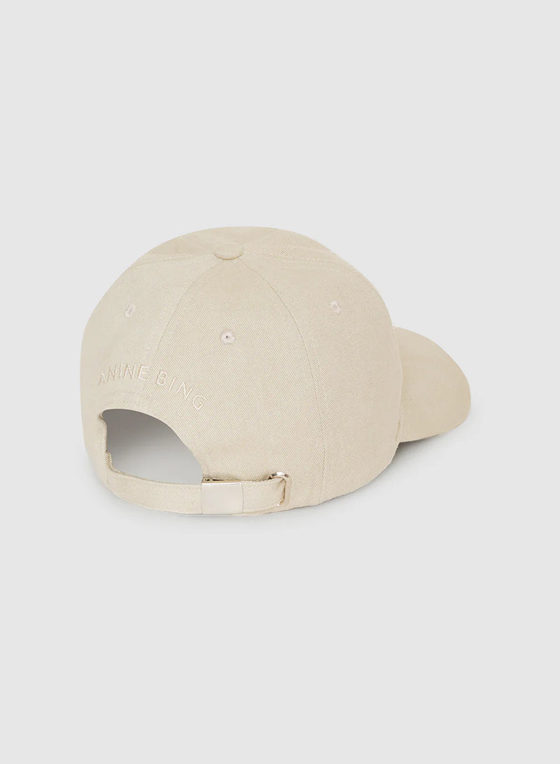 Anine Bing Jeremy Baseball Cap AB Oatmeal