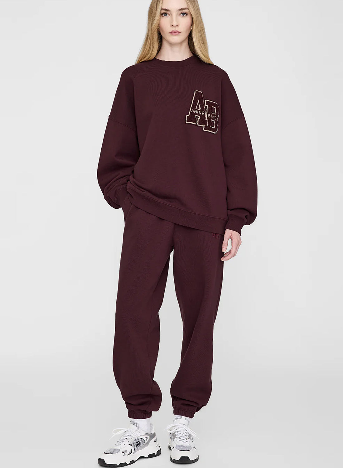 Anine Bing Karter Jogger Dark Burgundy