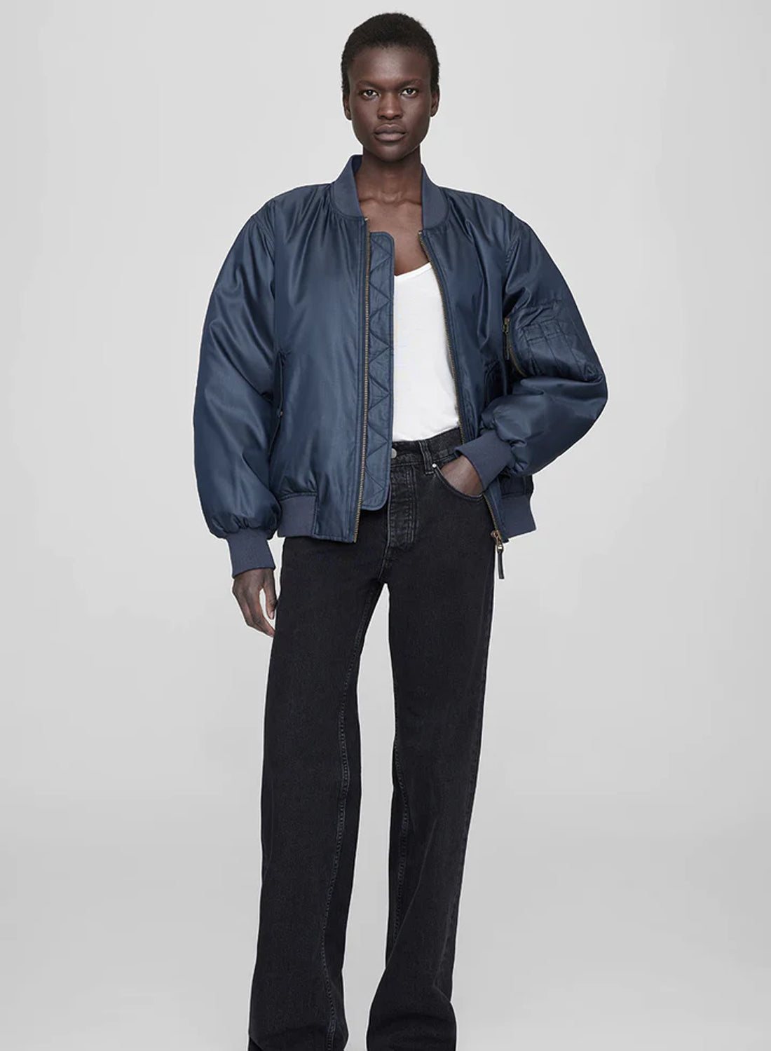 Anine Bing Leon Bomber Midnight Navy