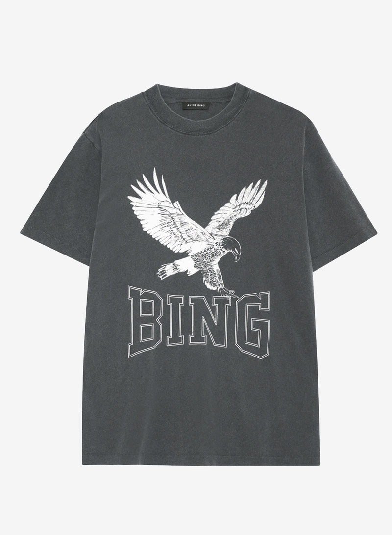 Anine Bing Lili Tee Retro Eagle Washed black