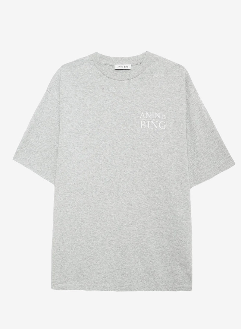 Anine Bing Meyers Tee Serif Ny Washed Heather Grey