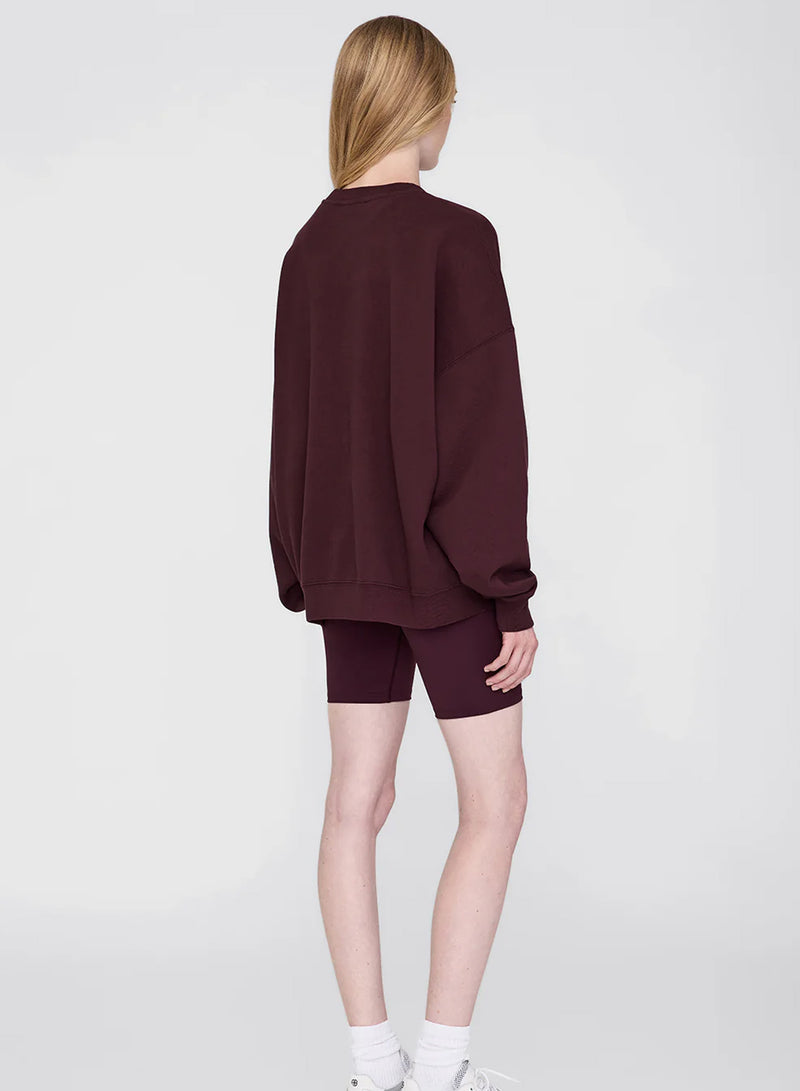 Anine Bing Miles Sweatshirt Letterman Dark Burgundy