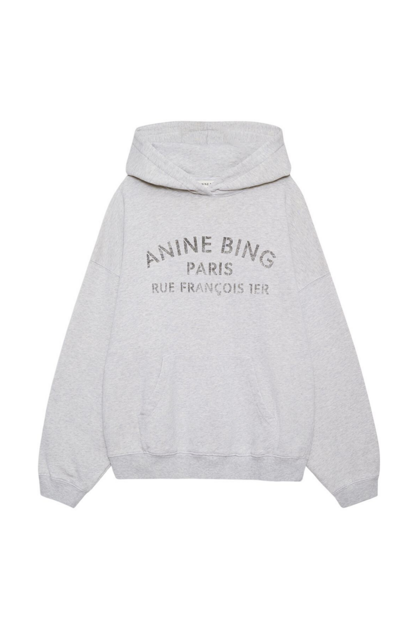 Anine Bing - Sweatshirt - Heather Grey - Harvey Sweatshirt Paris Stencil