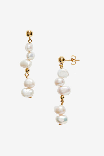 Anni Lu - Øreringe - Gold - Pearly Drop - Stilkompagniet.dk