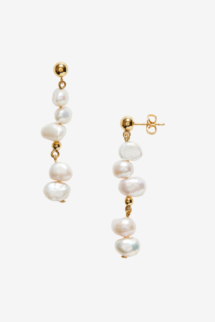 Anni Lu - Øreringe - Gold - Pearly Drop
