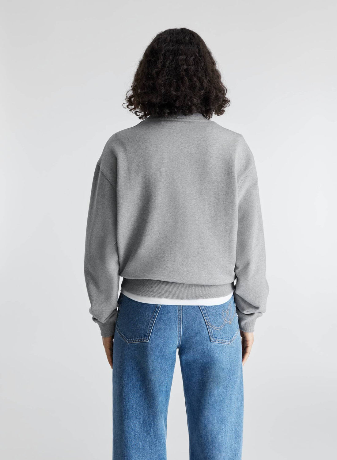 Axel Arigato Strand Embroidered Sweatshirt Grey Melange