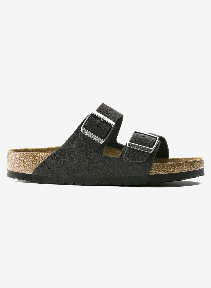 Birkenstock Arizona Soft Foodbed Suede Leather Velvet Grey