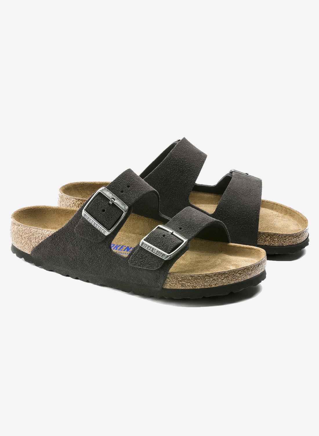 Birkenstock Arizona Soft Foodbed Suede Leather Velvet Grey