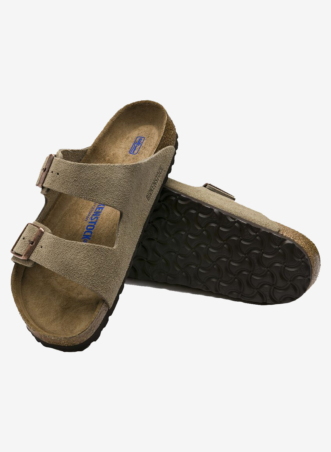 Birkenstock Arizona Soft Footbed Suede Leather Taupe