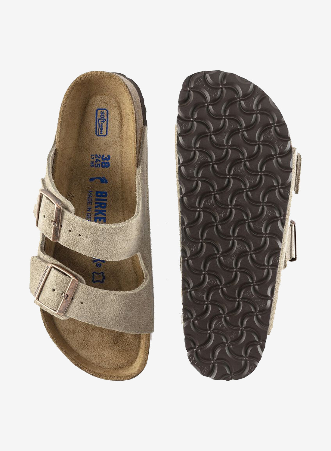 Birkenstock Arizona Soft Footbed Suede Leather Taupe