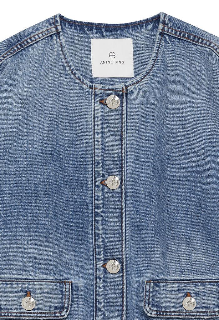 Anine Bing - Denimjakke - Caspian Blue - Blanche