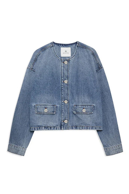 Anine Bing - Denimjakke - Caspian Blue - Blanche