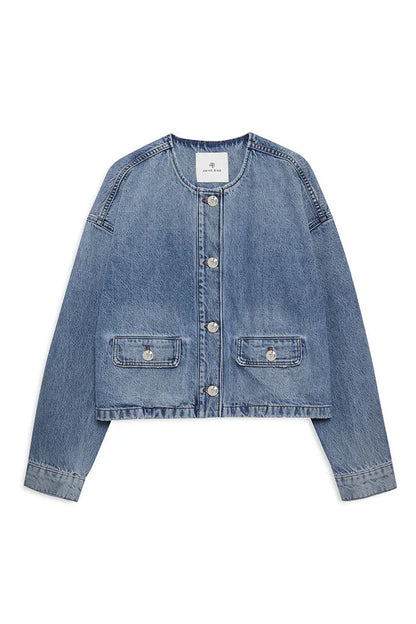 Anine Bing - Denimjakke - Caspian Blue - Blanche