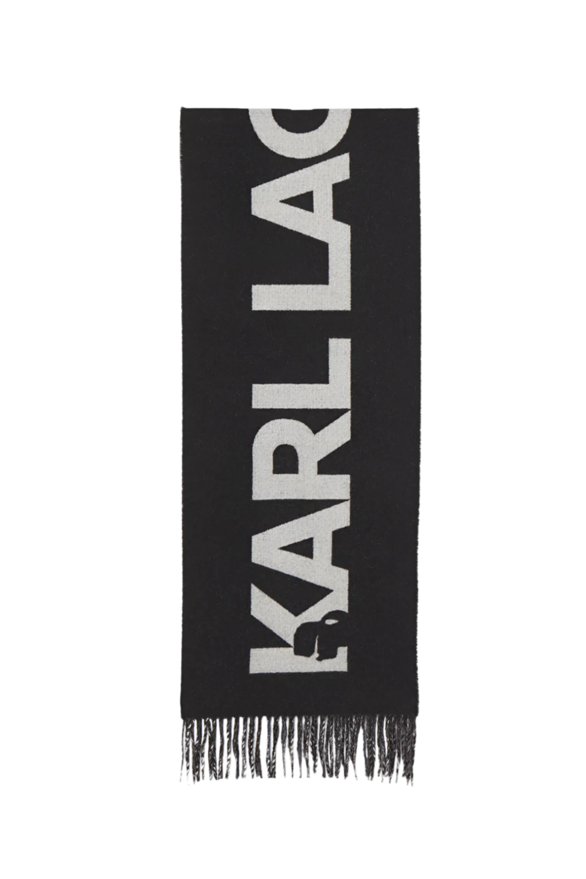 Karl lagerfeld - Halstørklæde - Black/Logo - ESSENTIAL JKRD WOVEN SCARF - Stilkompagniet.dk