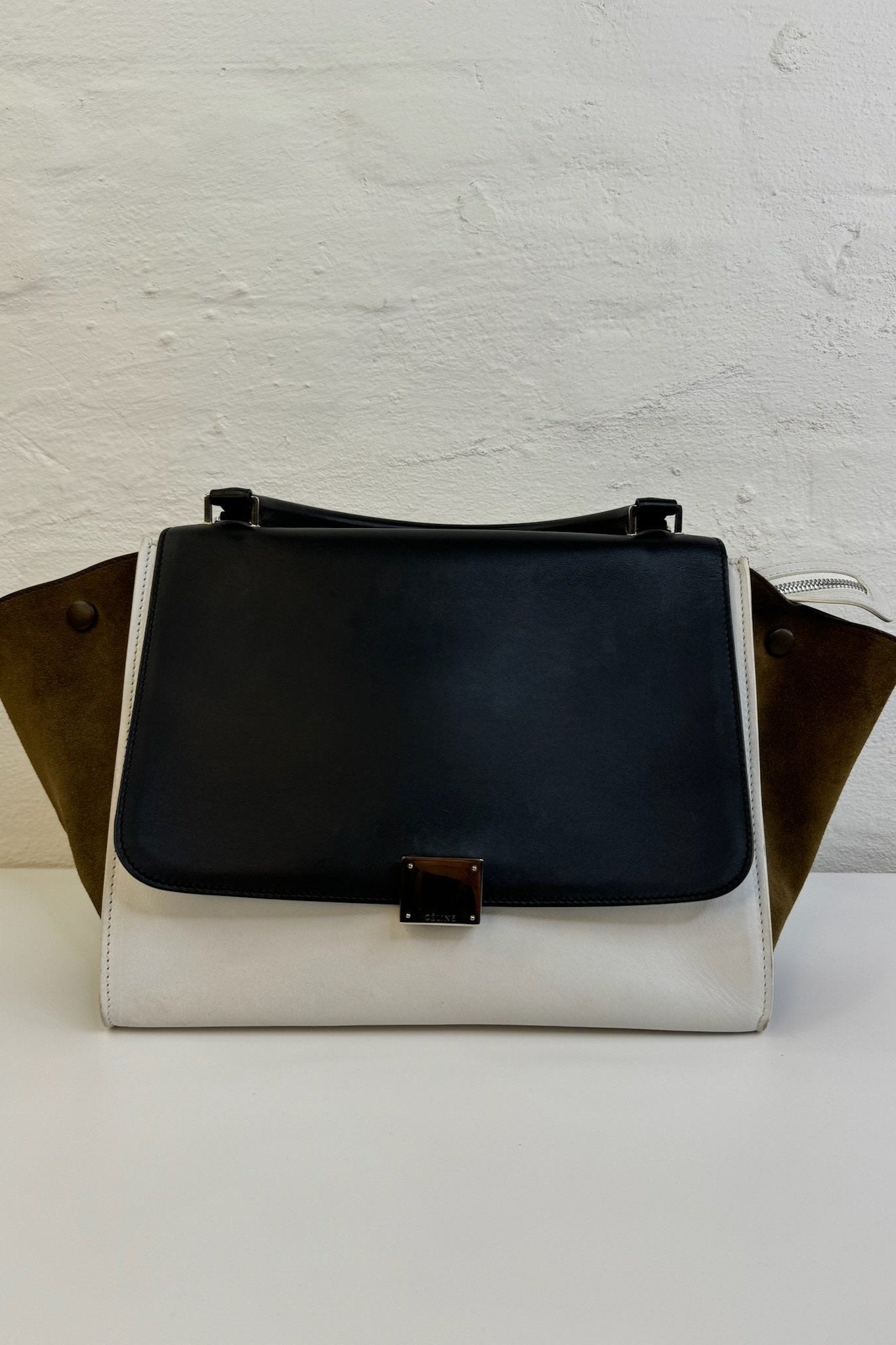 Celine - Trapeze shoulder bag - Black/white - Secondhand