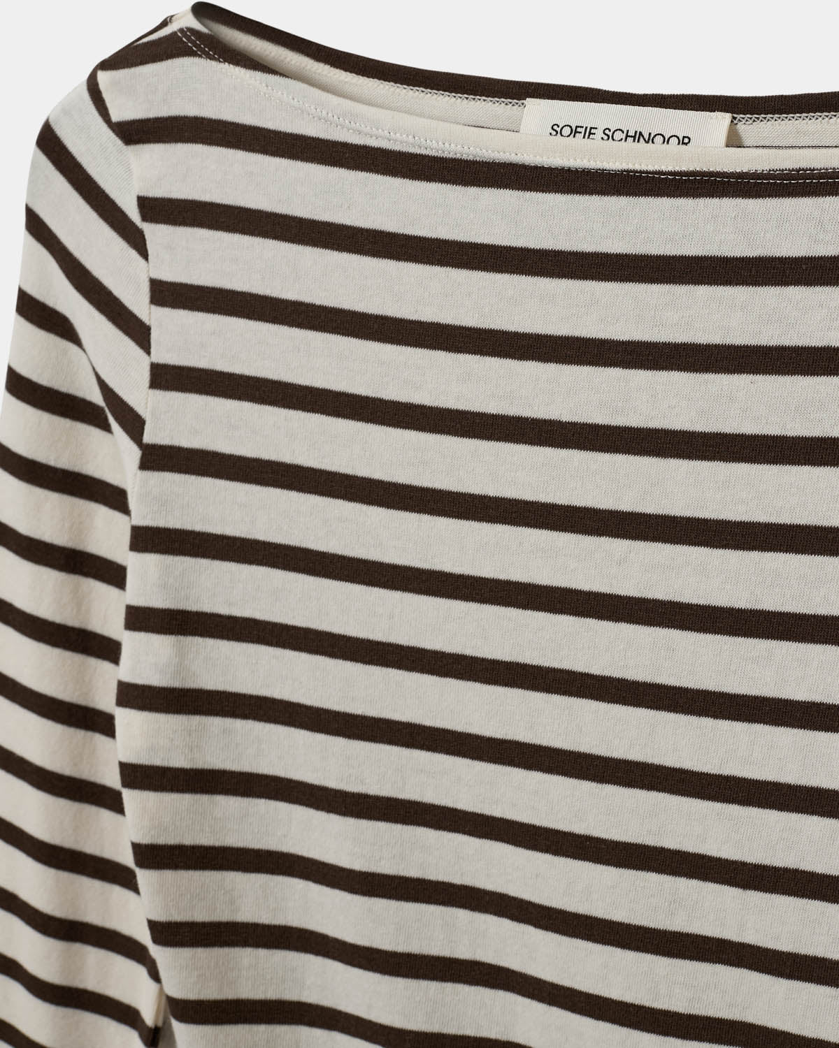 Sofie schnoor women - T-shirt - Brown Striped - Cecesw