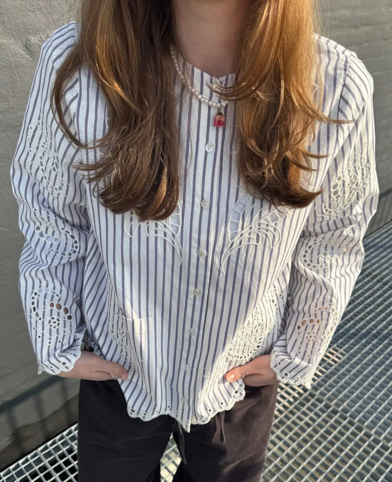 Sissel Edelbo - Skjorte - Purple Stripe - Cecilie