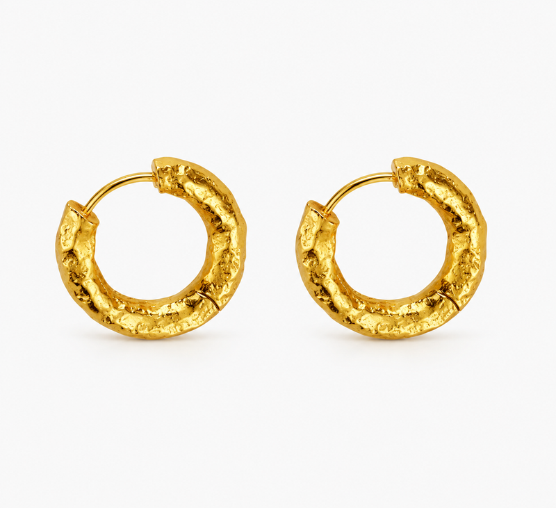 Andcopenhagen Jewelry - Øreringe hoops - 18 karat guldbelagt messing- Nina chunky, billede 5