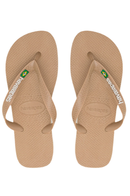 HAVAIANAS - Brasil Logo Beige   - Klipklapper sss