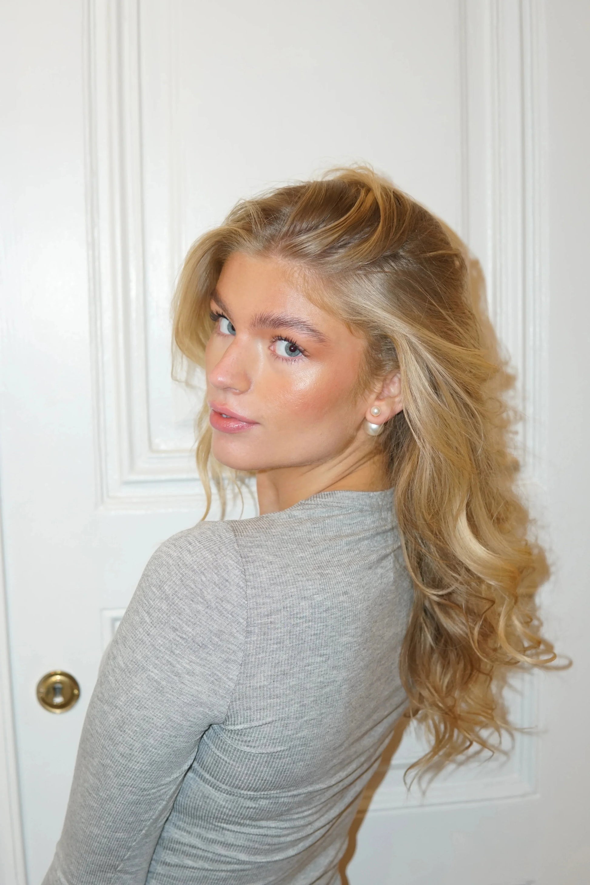 Andcopenhagen - Sophie double pearl Øreringe - 18 karat guldbelagt sterlingsølv - Stilkompagniet.dk