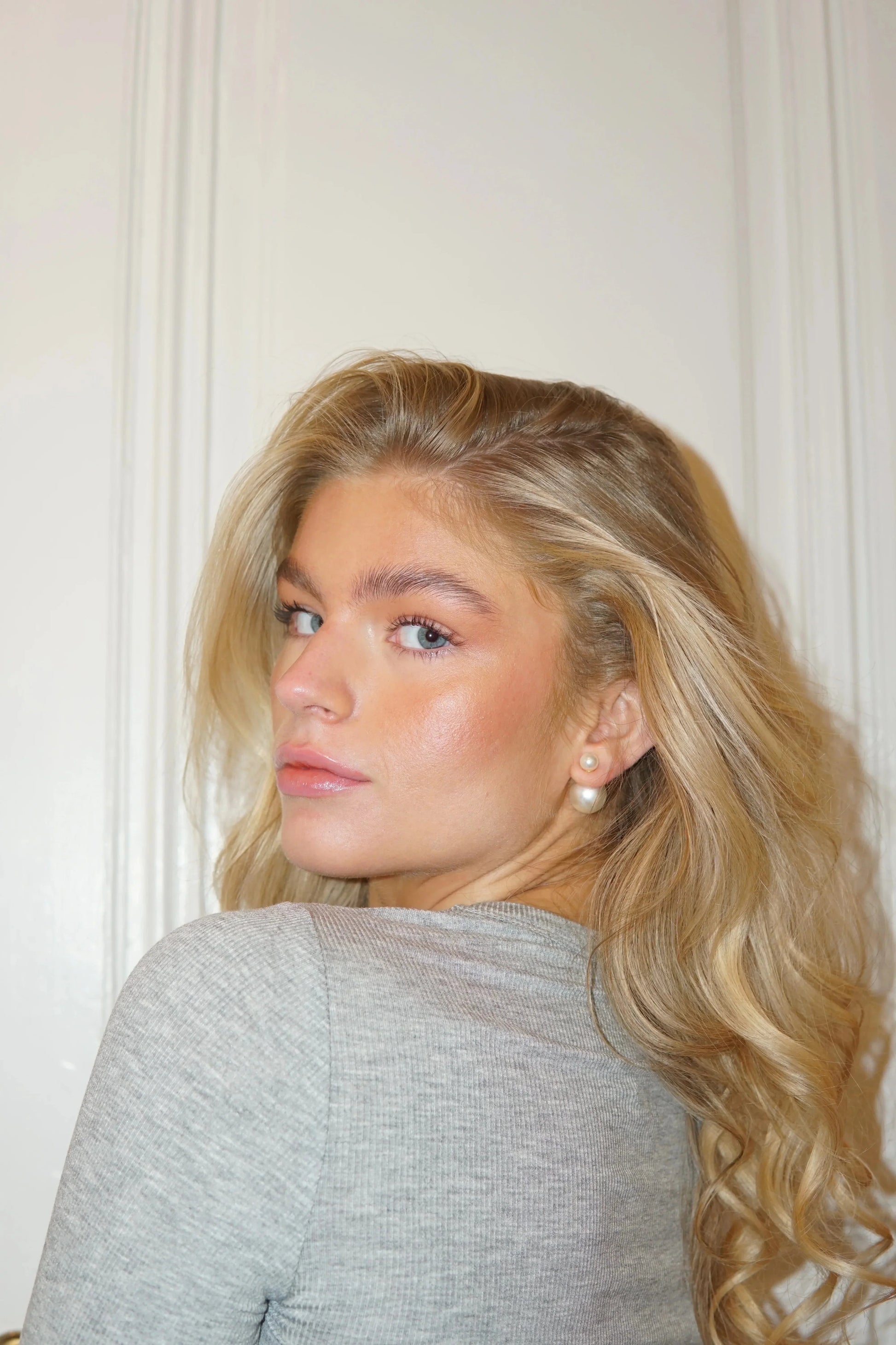 Andcopenhagen - Sophie double pearl Øreringe - 18 karat guldbelagt sterlingsølv - Stilkompagniet.dk