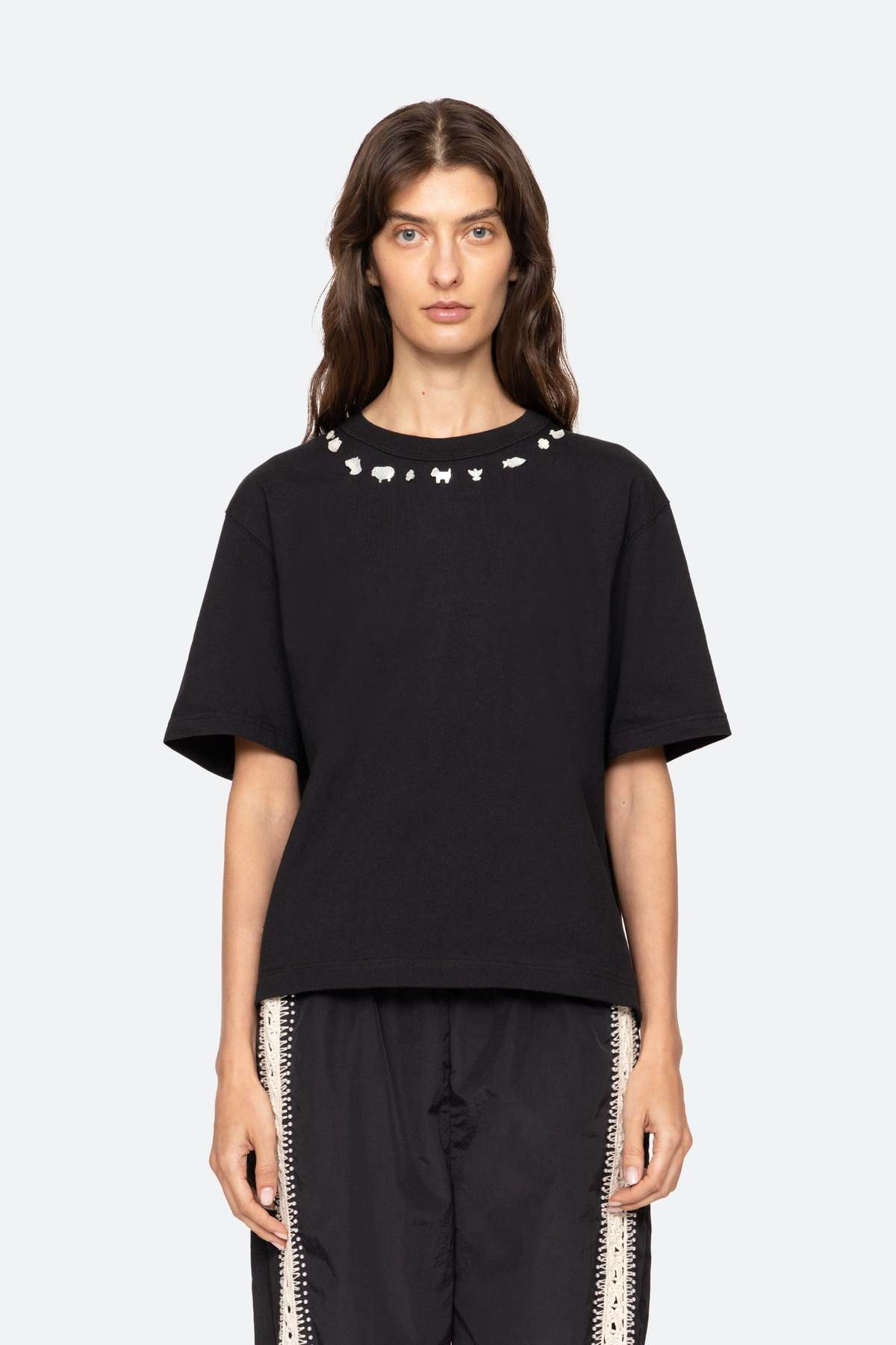 Sea New York - T-shirt - Sort - Diane Knit