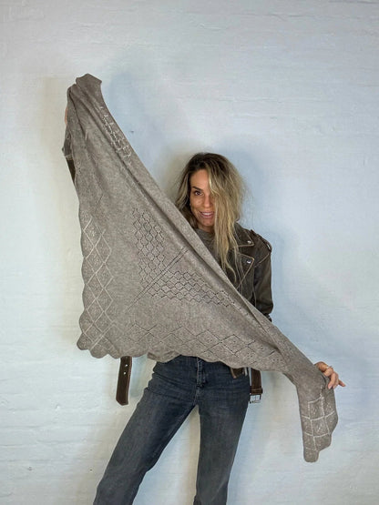 Triangle trinity cashmeretøklæde stor 100% Cashmere Khaki - Andcopenhagen - Stilkompagniet.dk