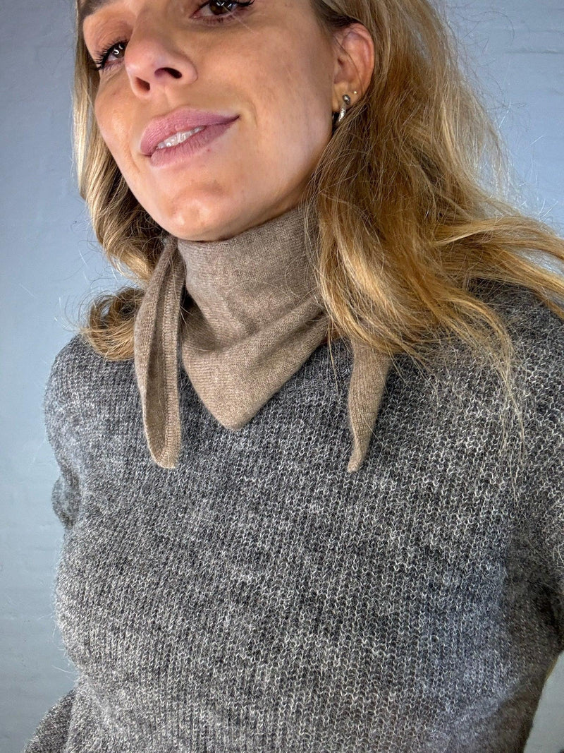 Andcopenhagen - Cashmere trinity mini tørklæde - 100% Cashmere - Dark coffee - Stilkompagniet.dk