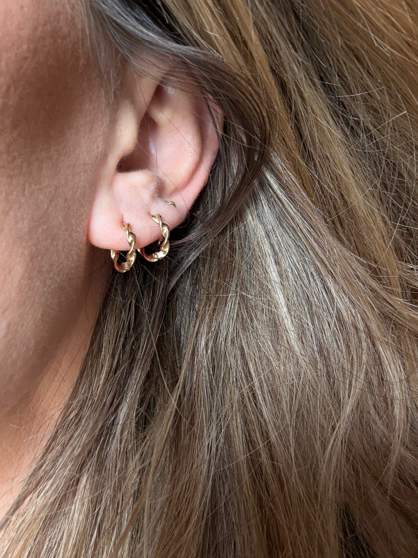 Andcopenhagen Jewelry - Øreringe hoops - 18 karat Guldbelagt 925 sterlingsølv - Ditte