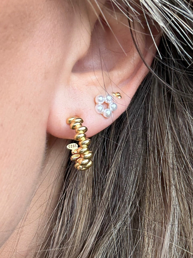 Andcopenhagen Jewelry - Ørering studs - 18 karat guldbelagt 925 sterlingsølv - Phine