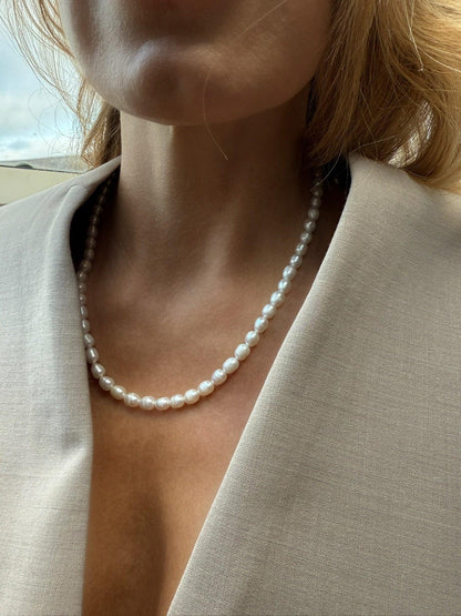 Andcopenhagen - Halskæde - 18 karat guldbelagt stainless steel - Mana Long perle