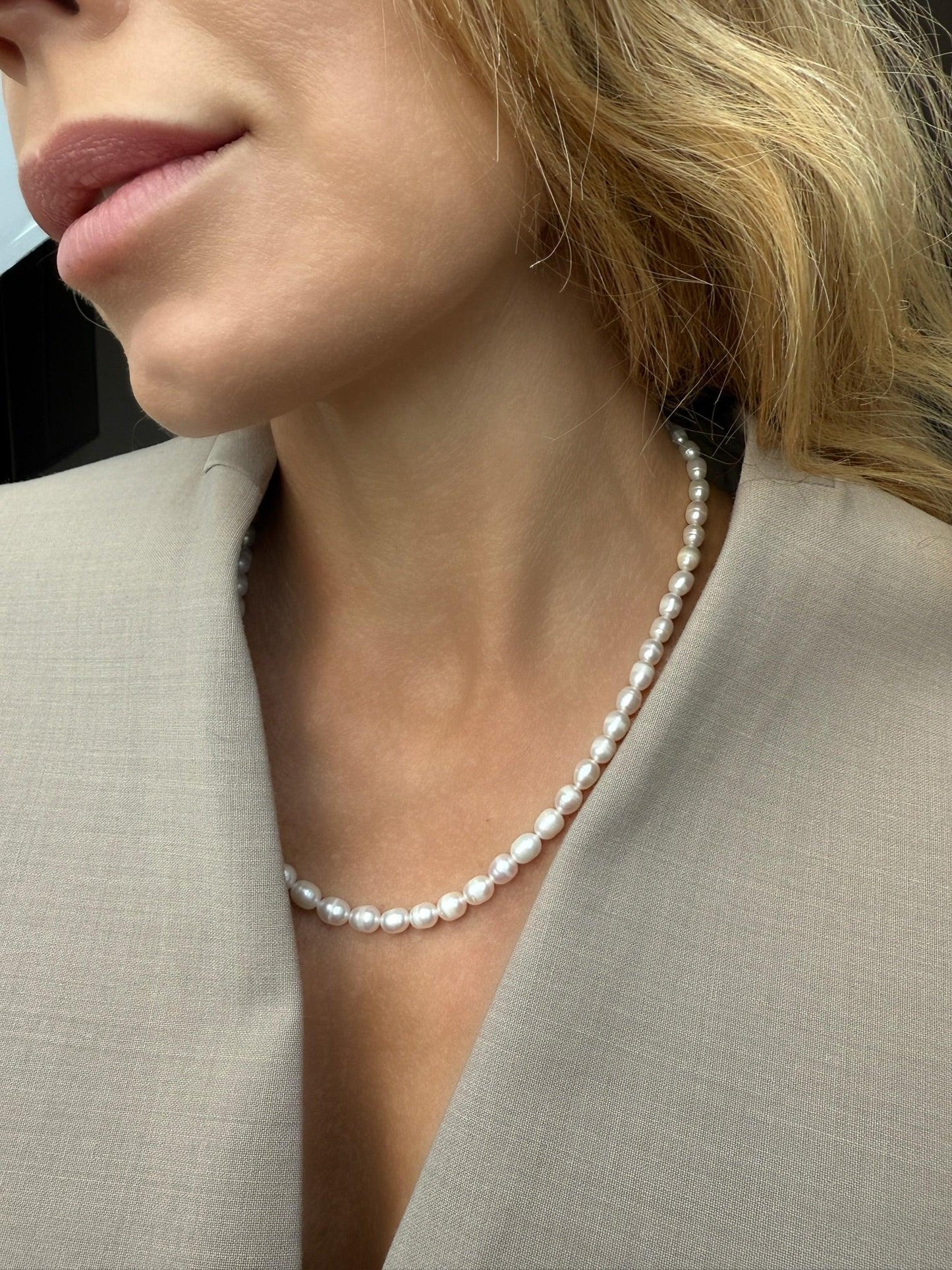 Andcopenhagen - Halskæde - 18 karat guldbelagt stainless steel - Mana Long perle