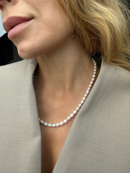 Andcopenhagen - Halskæde - 18 karat guldbelagt stainless steel - Mana Long perle