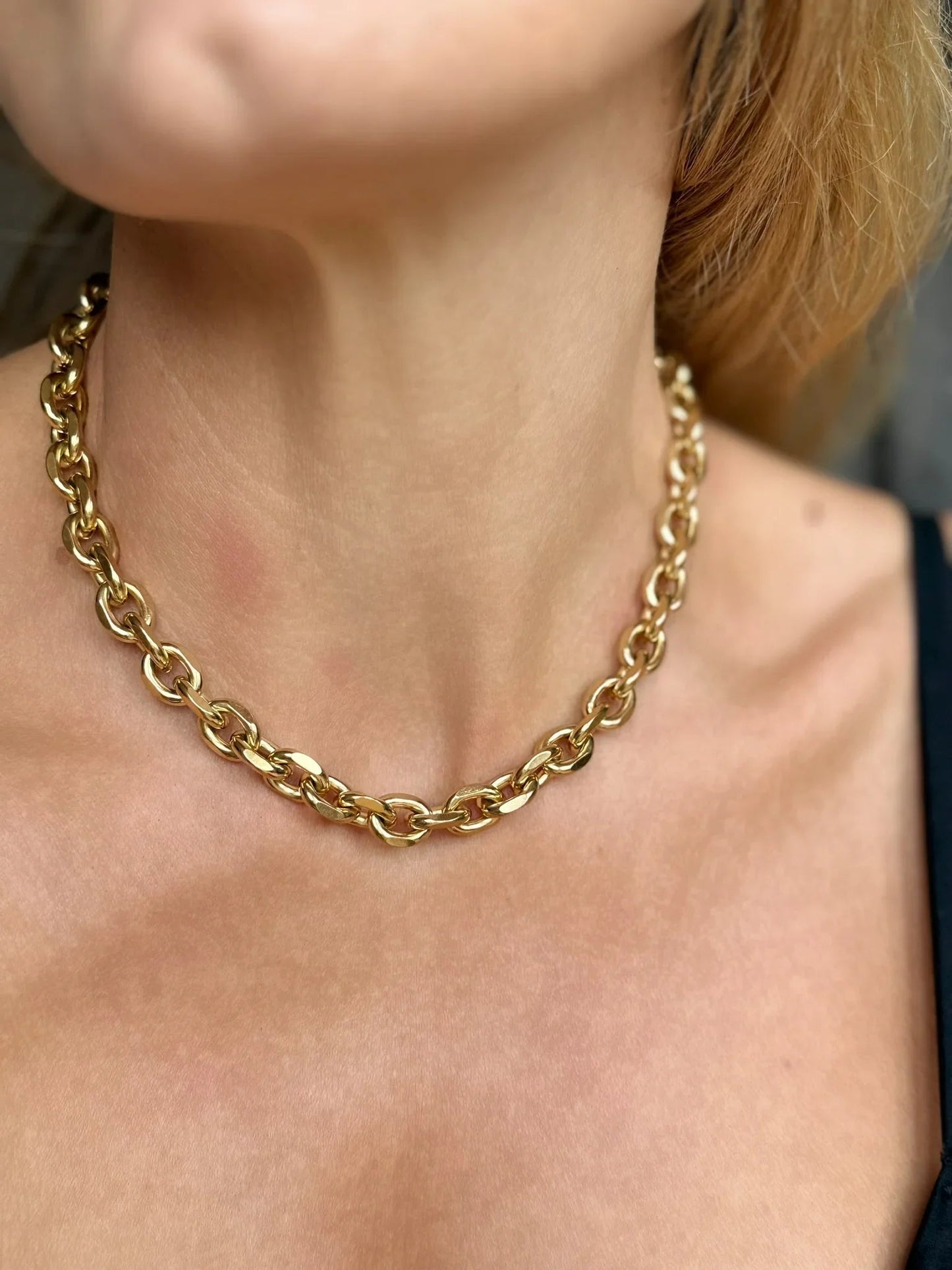 Andcopenhagen Jewelry - Halskæde - 18 karat guldbelagt rustfri stål- Bred Chunky Chain Maya