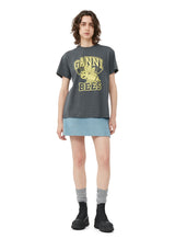 Ganni Basic Jersey Yellow Bee Relaxed T-shirt Volcanic Ash