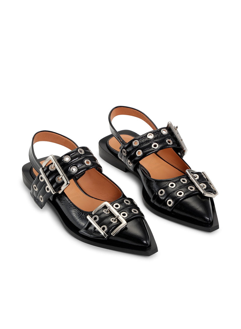 Ganni - Ballerina - Black - Naplack