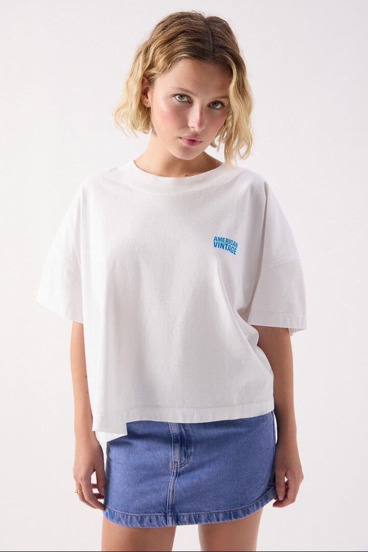 american vintage - t-shirt - hvid