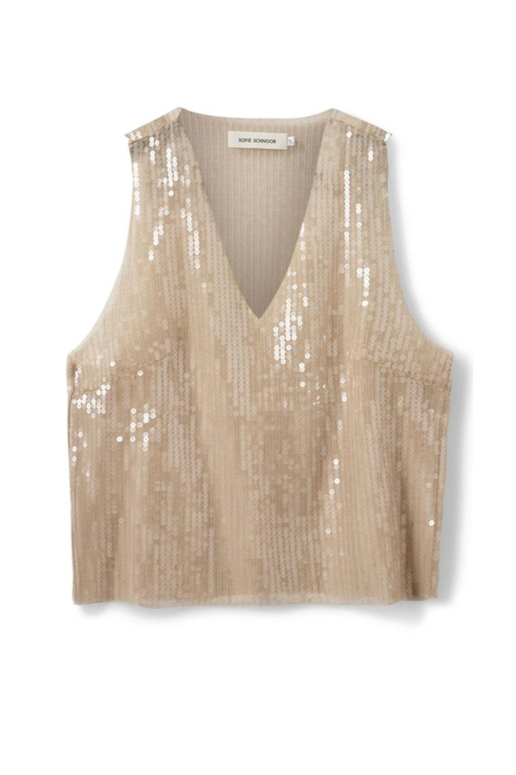 Sofie Schnoor - Top - Beige palliet - Vigga
