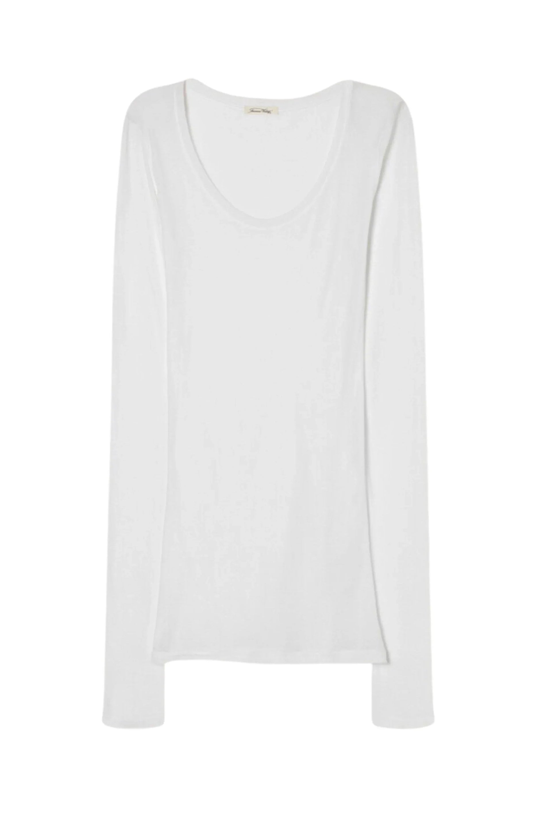 American Vintage - Langærmet t-shirt - Blanc White - Massachuetts - Stilkompagniet.dk